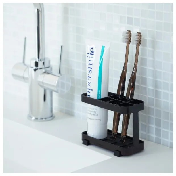 Tower fekete fogkefe- és fogkrémtartó - YAMAZAKI