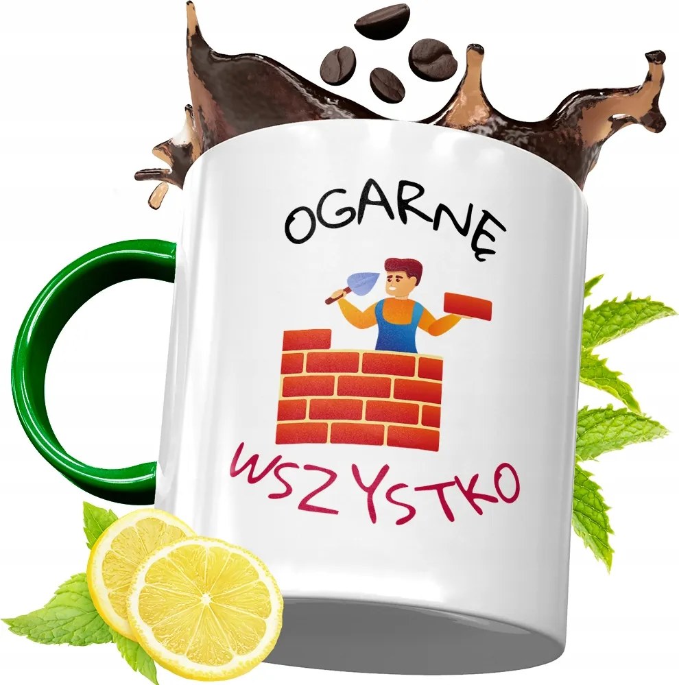 Zöld Bögre Építőknek Születésnapra Ajándék fényképes nyomtatással