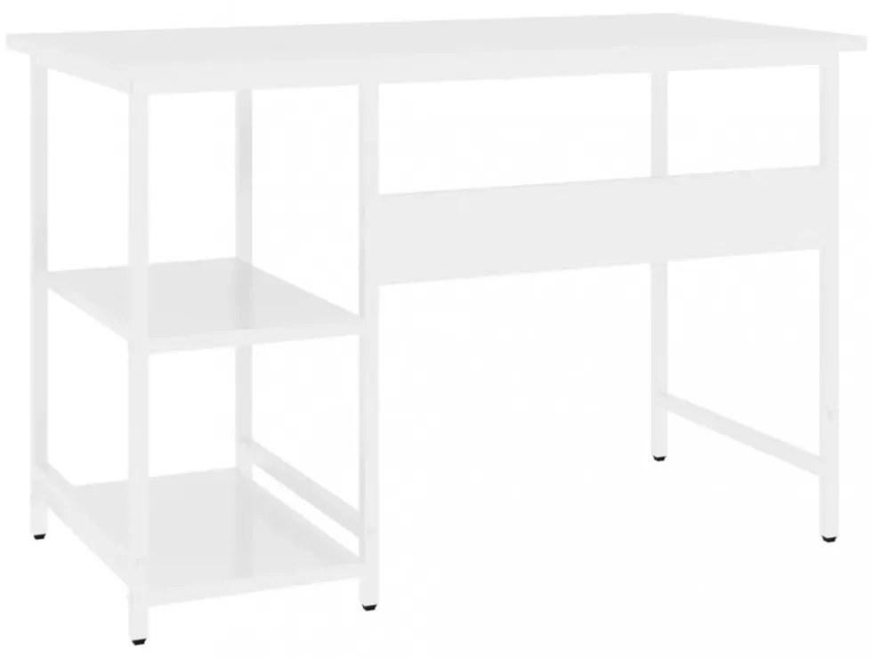 fehér MDF és fém számítógépasztal 105 x 50 x 72 cm