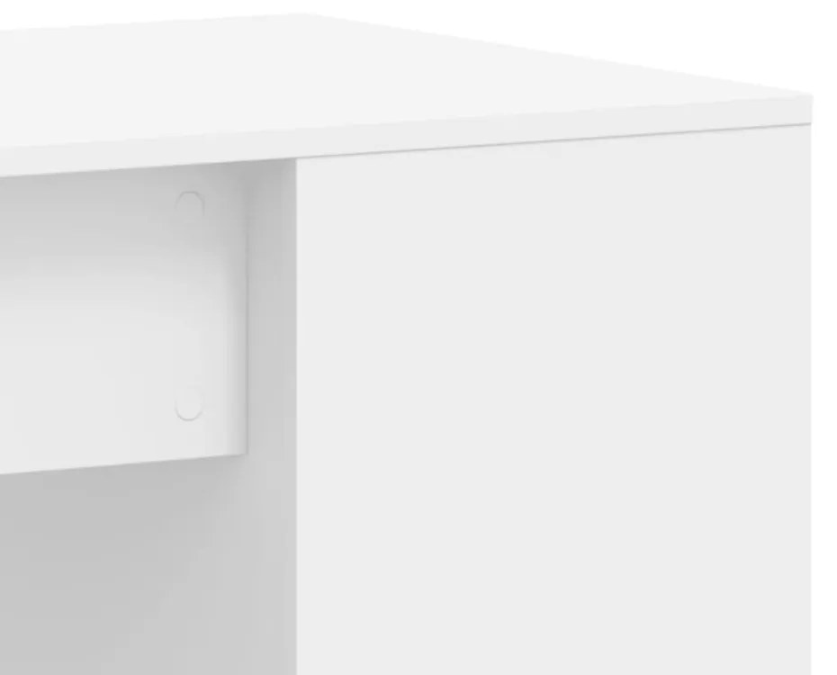 fehér szerelt fa íróasztal 102 x 50 x 75 cm