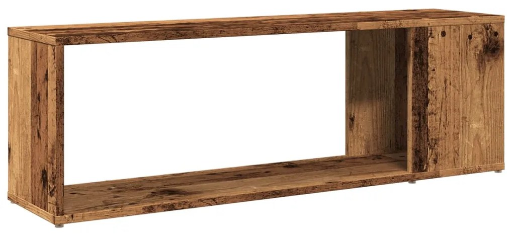 antik fa színű szerelt fa TV-szekrény 100 x 24 x 32 cm