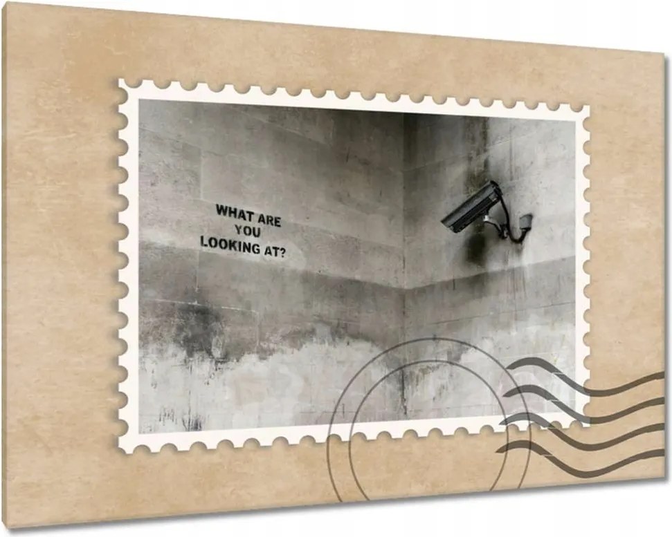 Vászonkép 60x40 Banksy Kamera Graffiti