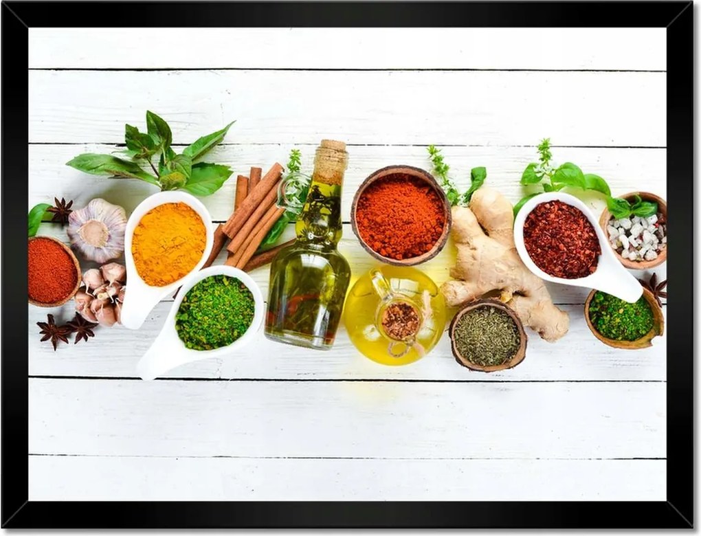 Poszterek keretben 40x30 Szárított fűszerek gyömbér