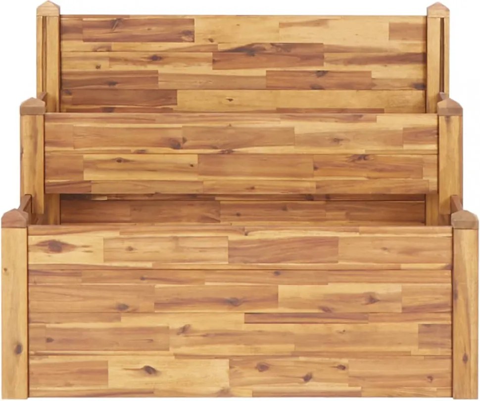 2-szintes kerti akácfa virágtartó 110 x 75 x 84 cm