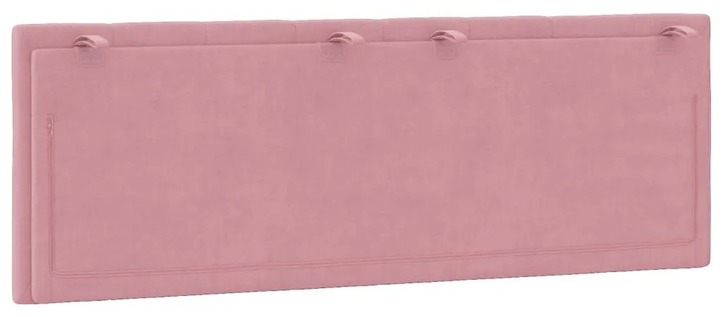 rózsaszín bársony fejtámla párna 120 cm