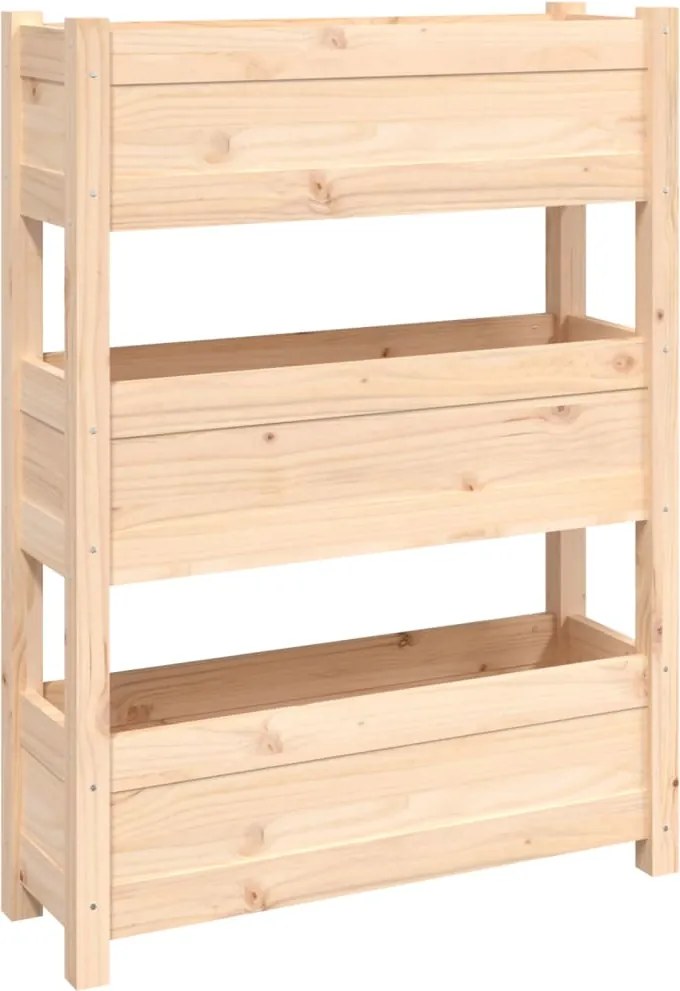 vidaXL tömör fenyőfa növénytartó 77x25x104,5 cm