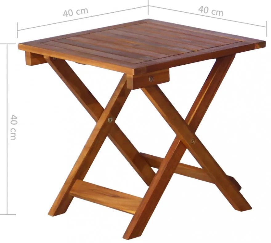 tömör akácfa kerti napozóágy asztallal és párnával