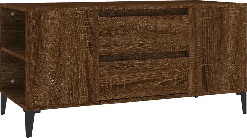 vidaXL barna tölgy színű szerelt fa TV-szekrény 102x44,5x50 cm