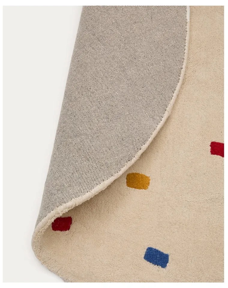 Krémszínű pamut gyerek szőnyeg ø120 cm Luli – Kave Home