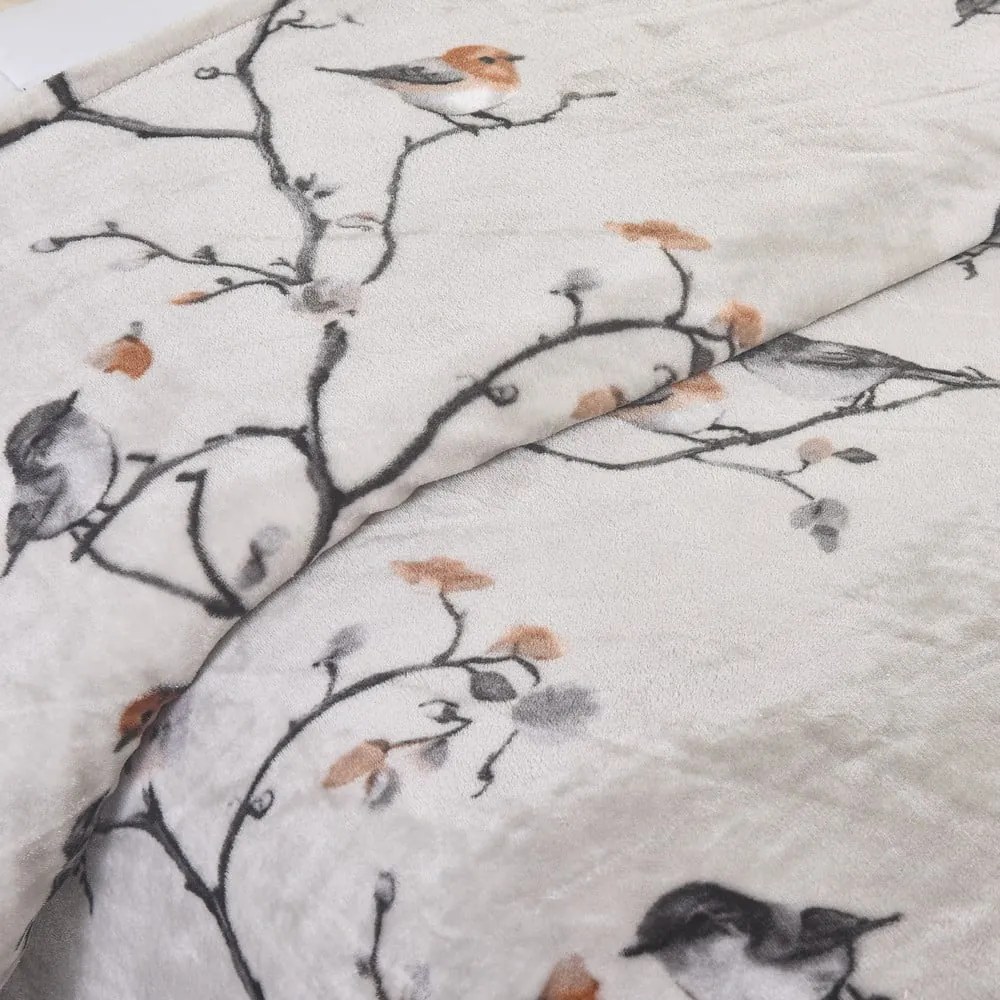 Szürke egyszemélyes mikroplüss ágyneműhuzat 140x200 cm Ronja – My House