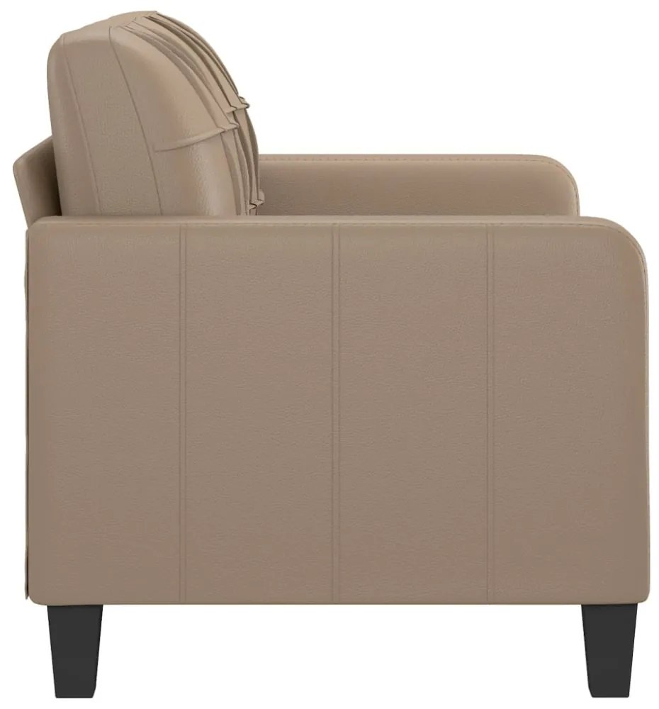 2 személyes cappuccino színű műbőr kanapé 120 cm