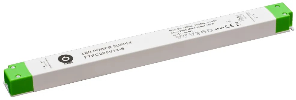 POS Led tápegység FTPC-200-12-S 180W 12V 15A slim