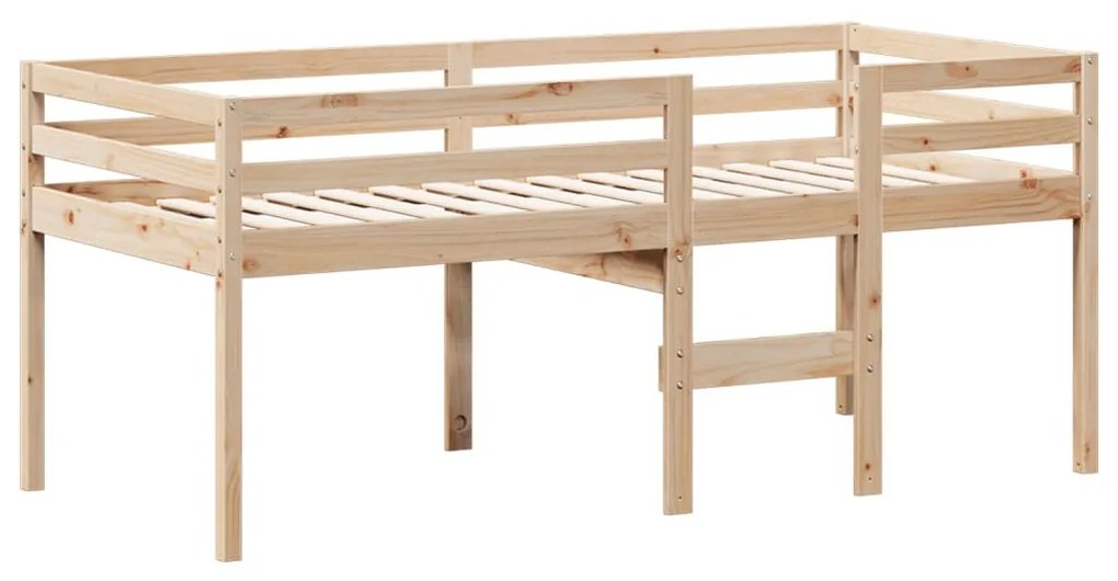 tömör fenyőfa magasított ágy tetővel 90 x 200 cm