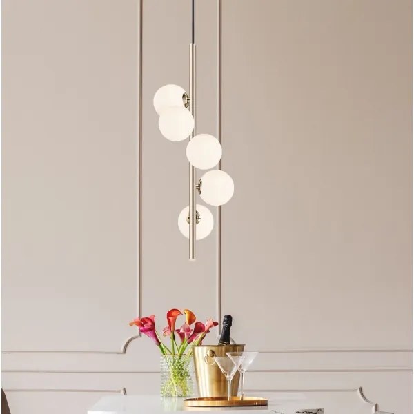 Zuma Line P0574-05E-F7AA - Csillár zsinóron ARCTURUS 5xG9/4W/230V arany