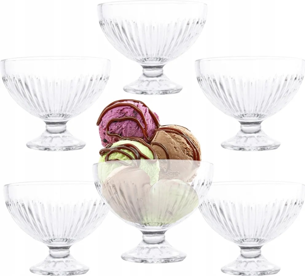 Desszert fagylaltos pohár 6 db-os üveg szett 240 ml Persia