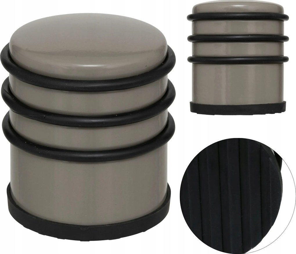 Ütköző Ütköző szürke taupe fém nehéz ajtóütköző