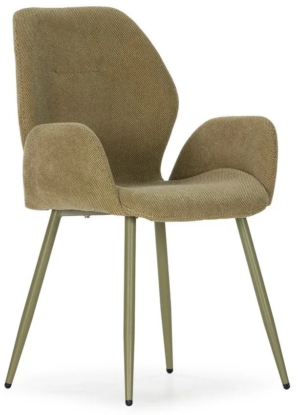 Zöld kárpitozott étkezőfotel szett 2 db-os Ansu – Marckeric