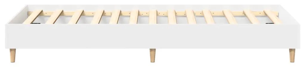 fehér szerelt fa ágykeret matrac nélkül 75 x 190 cm