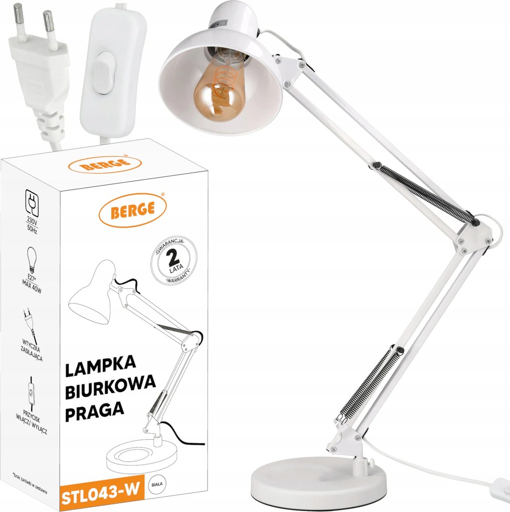 Led lámpa E27-en, asztali lámpa, iskolai éjjeli lámpa, rajz, állítható, nagy