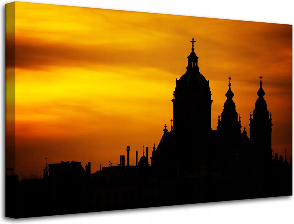 Vászonkép Építészet Naplemente 80X50