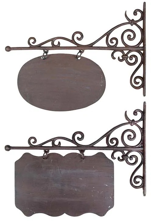 Feliratozható öntöttvas cégér, jelölő tábla, ovális