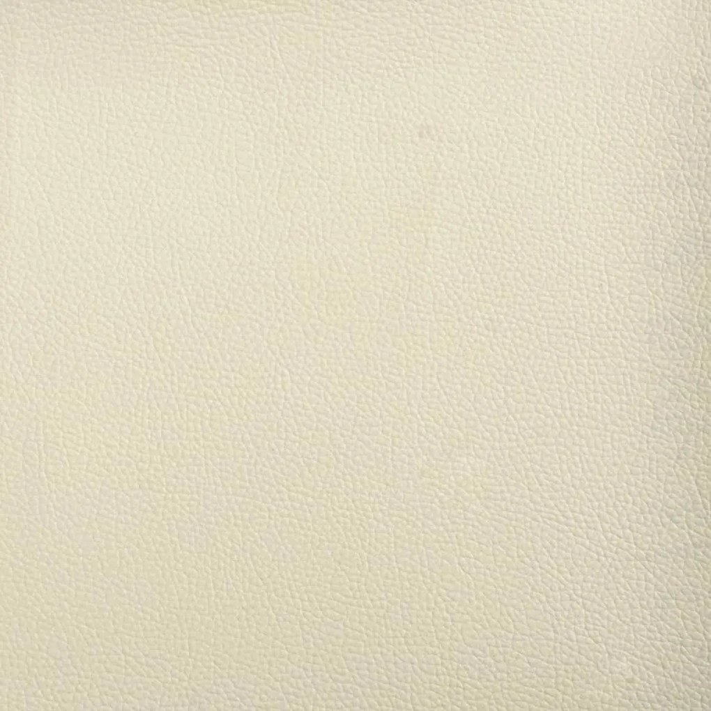 krémszínű kihúzható műbőr heverő 90 x 200 cm