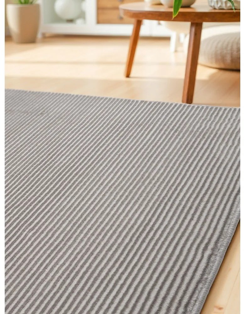 Szürke-krémszínű futószőnyeg 80x240 cm Perles Dolomite – Elle Decoration