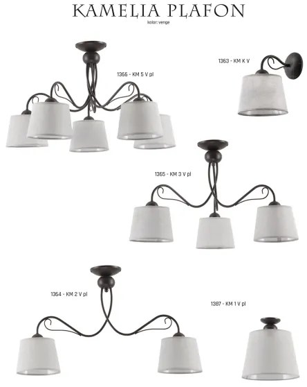 Jupiter 1363 - KM K V - Fali lámpa KAMELIA 1xE27/60W/230V