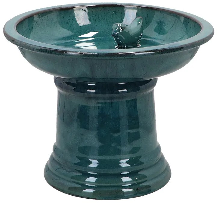 Kerámia madáritató és etető állvány, kék, 29 cm átmérőjű