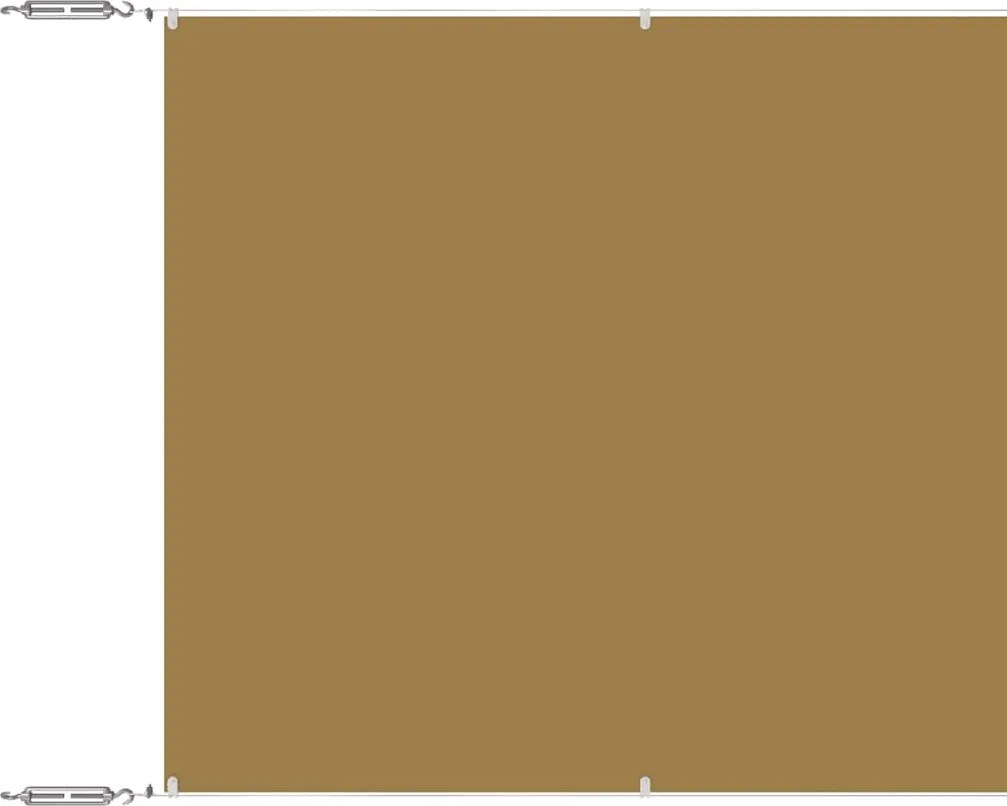 vidaXL bézs oxford szövet függőleges napellenző 60 x 600 cm
