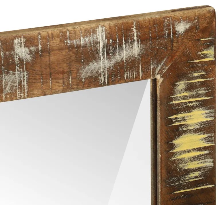 Fürdőszoba Tükör 50x22x70 cm Tömör Fa Újrahasznosított