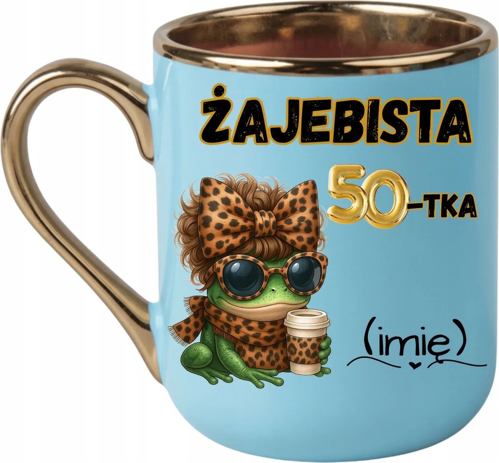 Elegáns bögre „Békás 20, 30, 40, 50-es" Név életkor 330 Kék