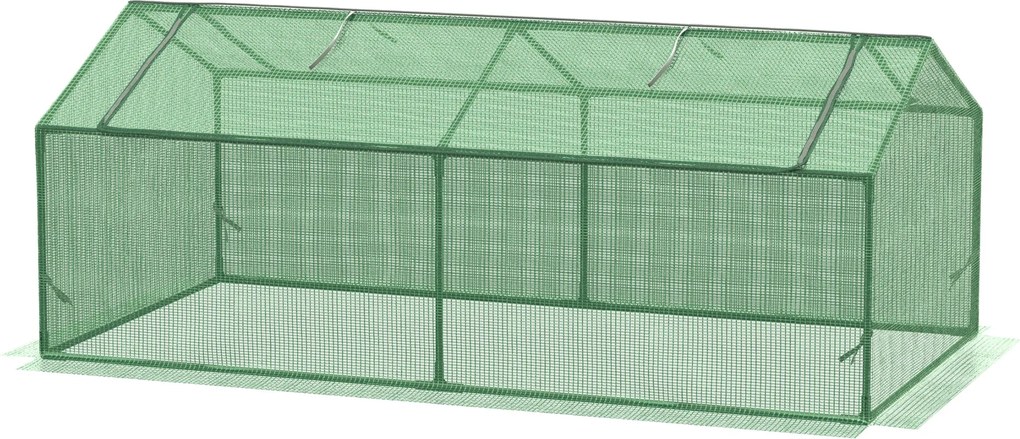 Outsunny fóliasátor ablakkal, Zöld, 180 x 90 x 70 cm | Aosom