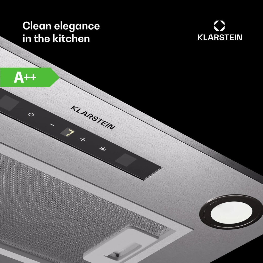 Klarstein Paolo 52 Beépíthető főzőlap 52 cm 439 m³/h LED Touch A++