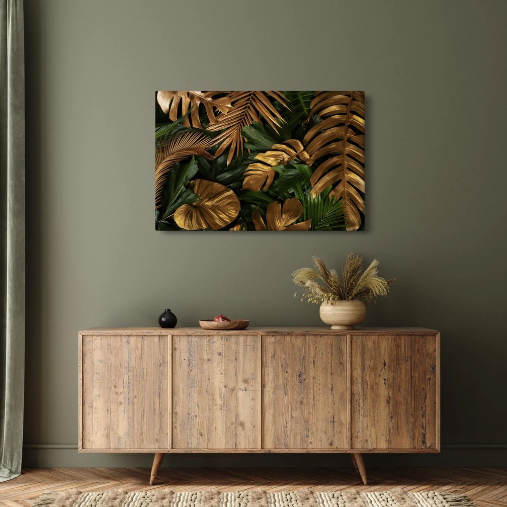 Kép - Arany levelek (90x60 cm)
