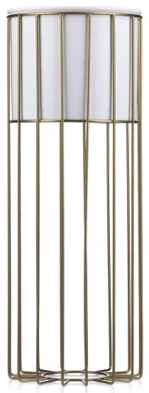 Fém virágcserép LOFT 55x20 cm arany/fehér