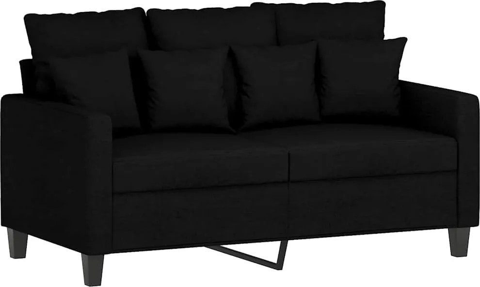 vidaXL kétszemélyes fekete szövetkanapé 120 cm