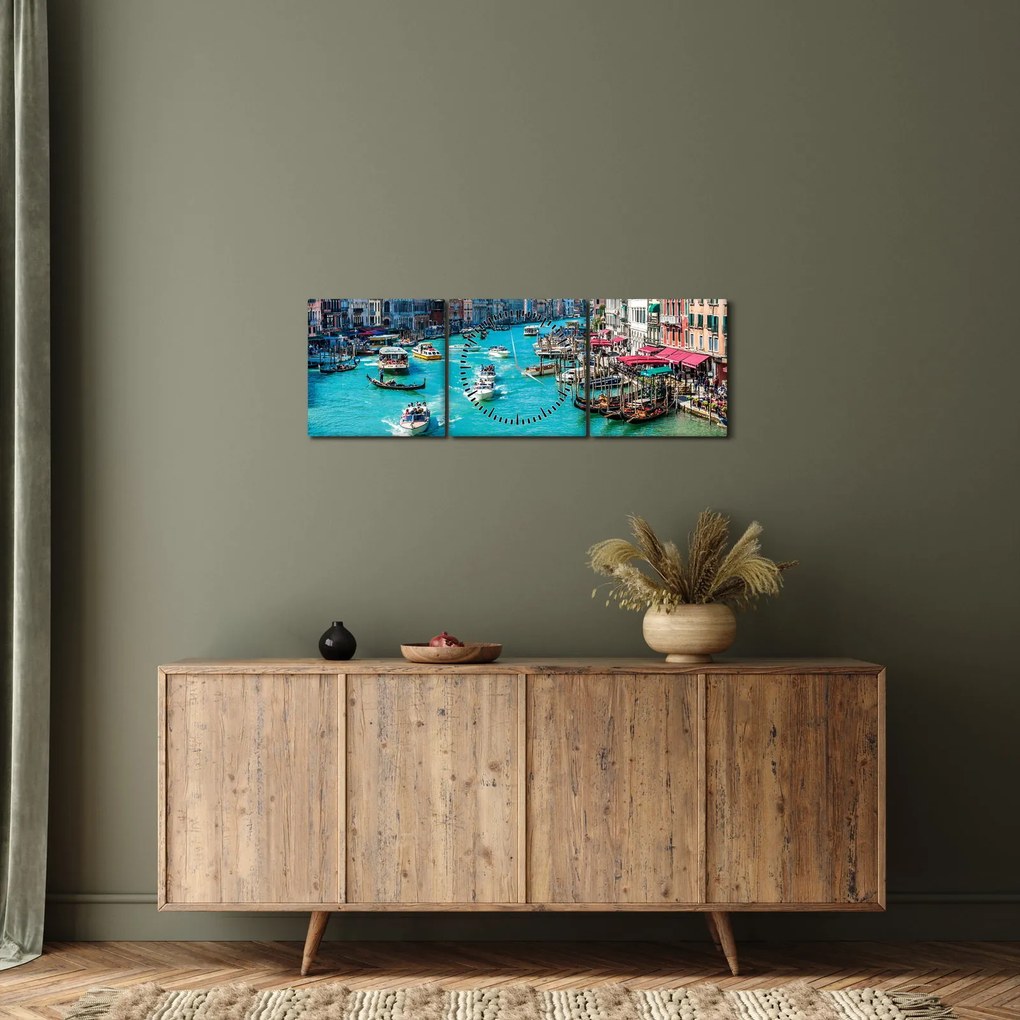 Kép - Grand Canal, Velence, Italy (órával) (90x30 cm)