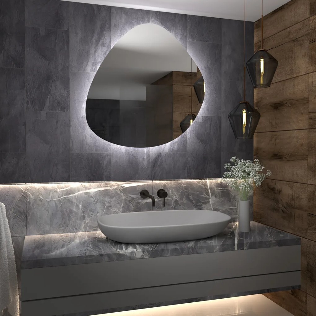 Atipikus tükör LED világítással G6