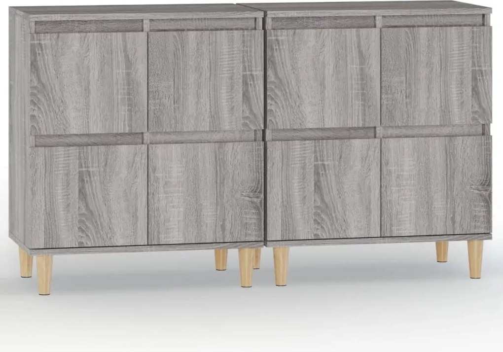 vidaXL 2 db szürke sonoma színű szerelt fa tálalószekrény 60x35x70 cm