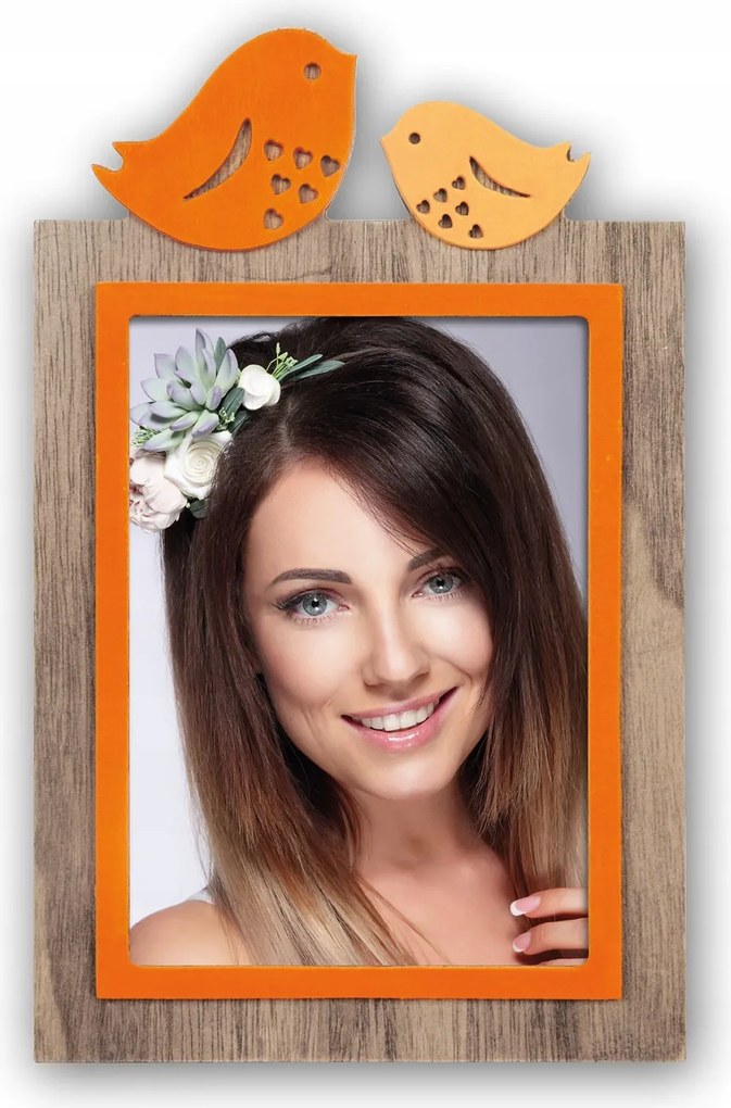 Képkeret 13x18 Birds fa barna