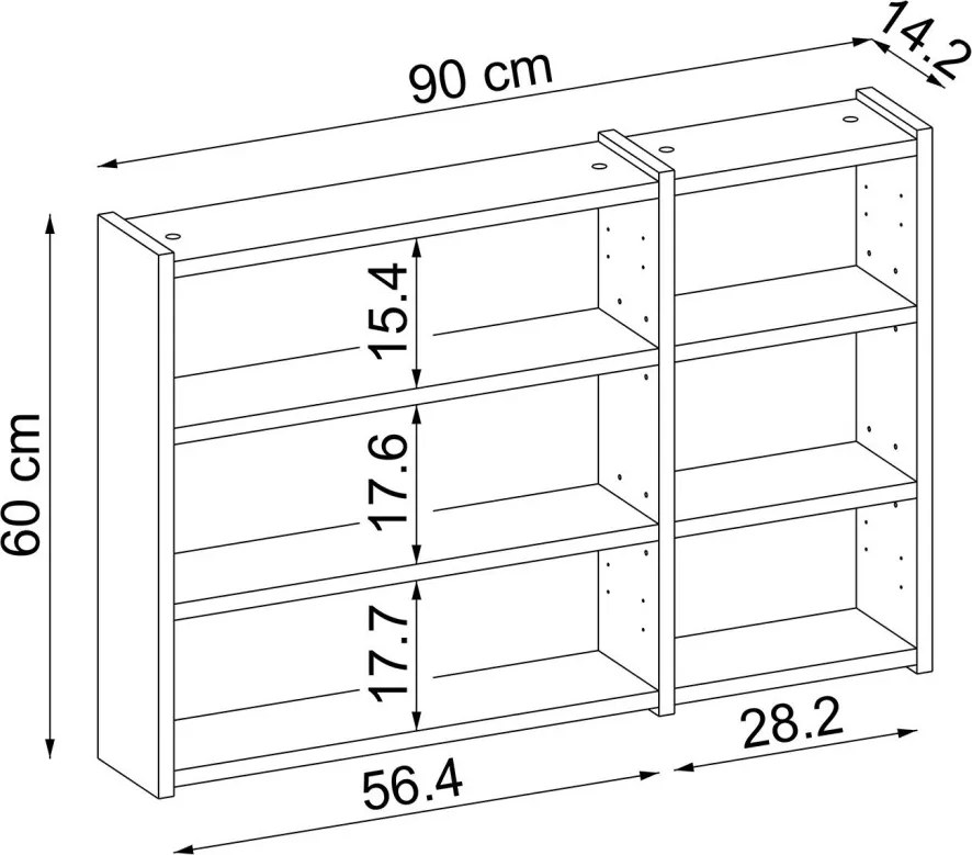 Fürdőszobaszekrény, 90 cm – TR283VLN1158