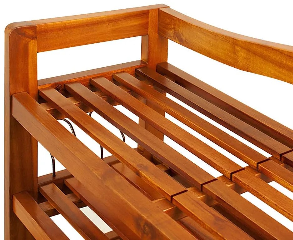 RUSTIC cipőtartó polc, 5 polc, 85x26x82cm, természetes barna Casaria