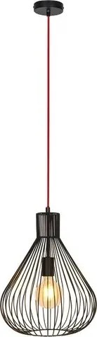 Rabalux beltéri függeszték e27 40w matt fekete/piros zille