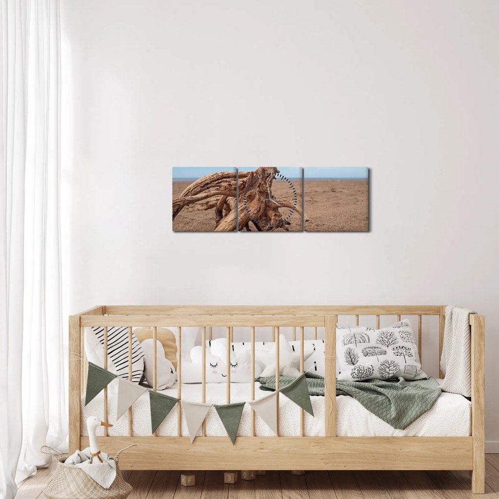 Kép - Áradás a tengeren (órával) (90x30 cm)