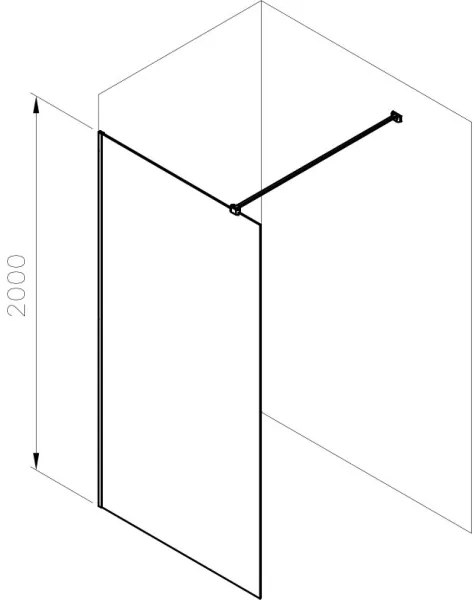 Ravak GW9WG0C00Z1 - WALK-IN zuhanykabin 120x200 cm fényes króm