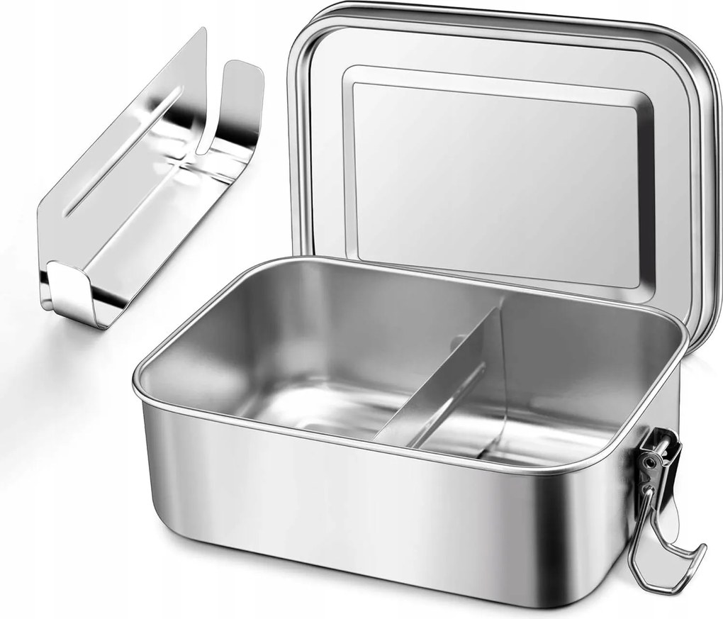 Uzsonnás Doboz 1400 ML Rozsdamentes Acél 304 Vízálló, Rekeszekkel