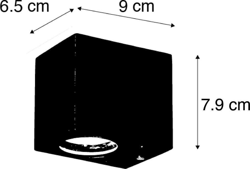 Okos fali lámpa rozsdabarna IP44 WiFi-vel, GU10 - Baleno