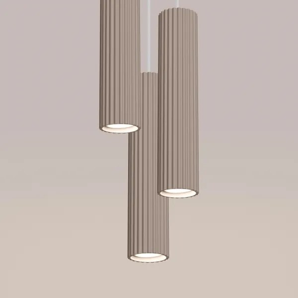 Brilagi - Csillár zsinóron CRESTO 3xGU10/10W/230V taupe