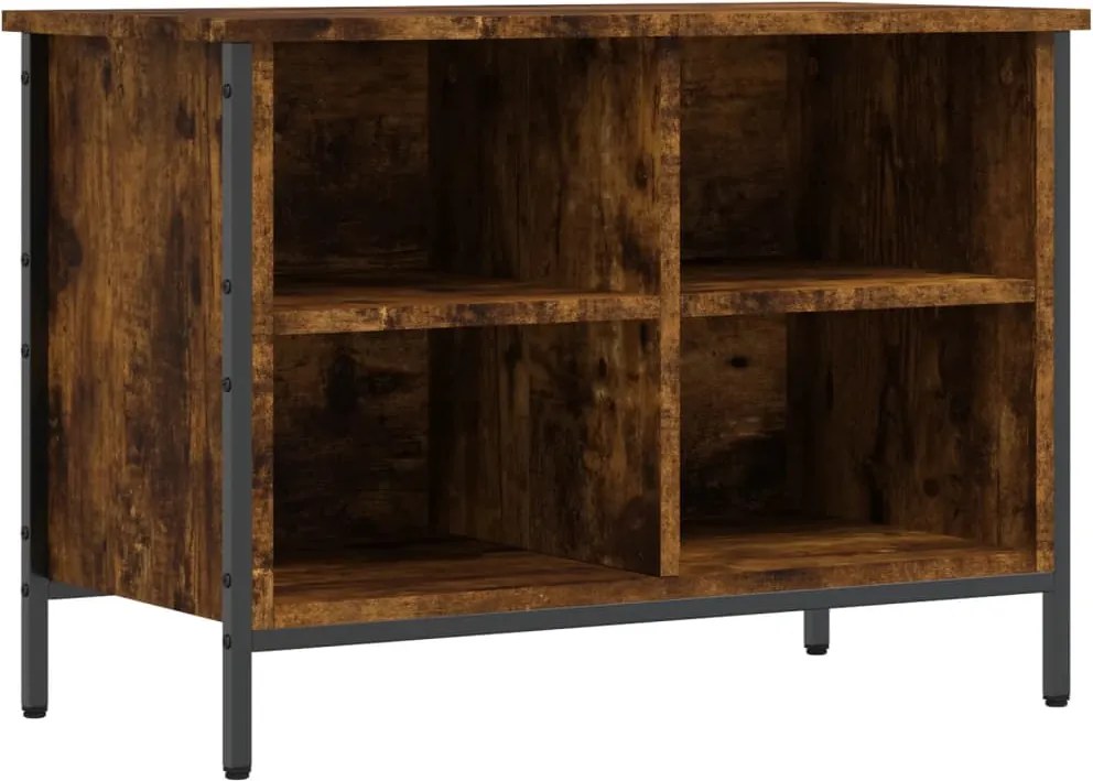 vidaXL füstös tölgy színű szerelt fa cipőszekrény 69 x 35 x 50 cm